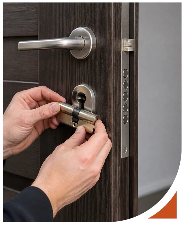 Замена личинки входной двери в Тюмени профессионально